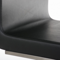 Jedálenská stolička s nerezovou podnožou Bella (SET 2 ks), čierna - 5
