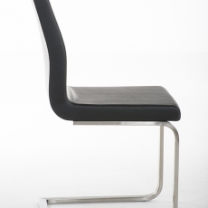 Jedálenská stolička s nerezovou podnožou Bella (SET 2 ks), čierna - 2