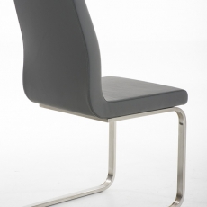 Jedálenská stolička s nerezovou podnožou Bella (SET 2 ks), šedá - 3
