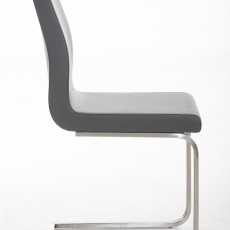 Jedálenská stolička s nerezovou podnožou Bella (SET 2 ks), šedá - 2