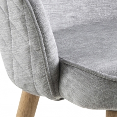 Jedálenská stolička s opierkami Mitzie, textil, šedá - 7