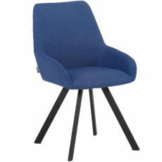 Jedálenská stolička Salem (SADA 2 ks), tkanina, modrá - 4