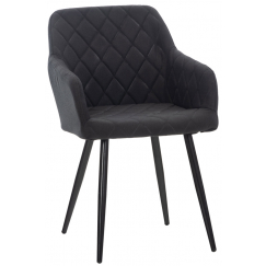 Jedálenská stolička Shila, textil, čierna