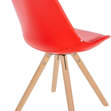 Jedálenská stolička Sofia I, syntetická koža, červená - 5