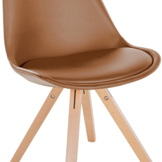 Jedálenská stolička Sofia II, syntetická koža, hnedá - 1