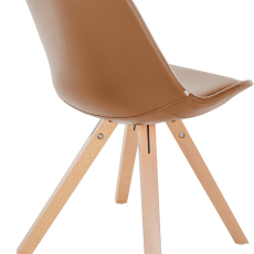 Jedálenská stolička Sofia II, syntetická koža, hnedá - 5
