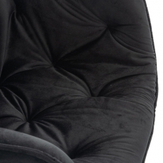 Jedálenská stolička Tanna, zamat, čierna - 6