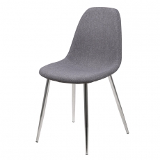 Jedálenská stolička Wanda (SET 4 ks), sivá/chróm - 1