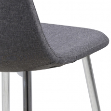Jedálenská stolička Wanda (SET 4 ks), sivá/chróm - 4