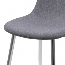 Jedálenská stolička Wanda (SET 4 ks), sivá/chróm - 3