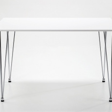 Jedálenský Stôl Ebony biely 120 cm - 1