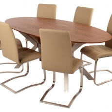 Jedálenský stôl Carola, 200 cm, orech  - 3