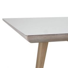 Jedálenský stôl Maryt, 190 cm, biela/dub - 4