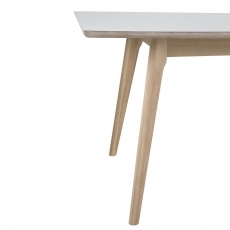 Jedálenský stôl Maryt, 190 cm, biela/dub - 5