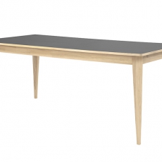 Jedálenský stôl Mayflower, 180 cm, dub/čierna - 1