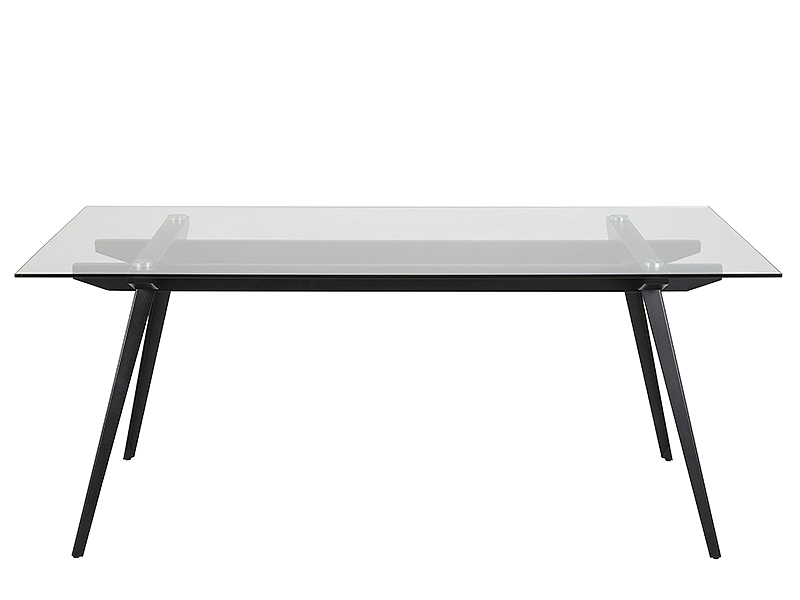 Jedálenský stôl Mayland, 180 cm, číra / čierna