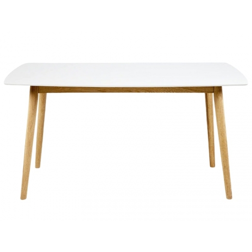 Jedálenský stôl Nagy, 150 cm, biela / dub - 1