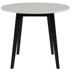 Jedálenský stôl okrúhly Corby, 90 cm čierna / biela - 1