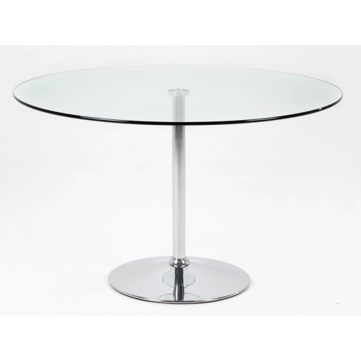 Jedálenský stôl Organic okrúhly 100 cm, číre skl - 1