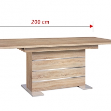 Jedálenský stôl rozkladací Malta, 200 cm, dub - 3