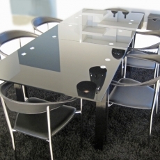 Jedálenský stôl sklenený rozkladací Gourmet, 230 cm - 1