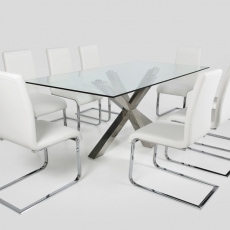 Jedálenský stôl sklenený Sturdy, 160 cm  - 4