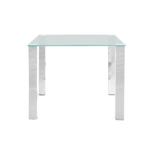 Stôl so sklenenou doskou Canton 90 cm, číre sklo - 1