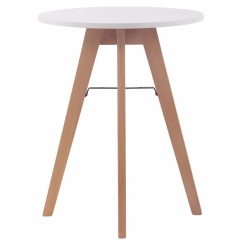 Jedálenský stôl Alter, 60 cm, prírodné drevo / biela