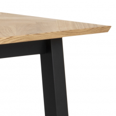 Jedálenský stôl Brighton, 180 cm, dub / čierna - 7