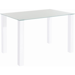 Jedálenský stôl Dant, 120 cm, biela