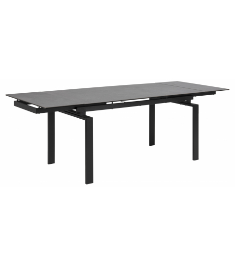 Jedálenský stôl Hudde, 160-240 cm, čierna