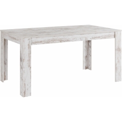Jedálenský stôl Lora II., 160 cm, biela
