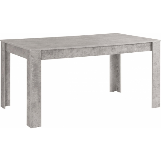 Jedálenský stôl Lora II., 160 cm, pohľadový betón - 1
