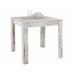 Jedálenský stôl Lora II., 80 cm, biela