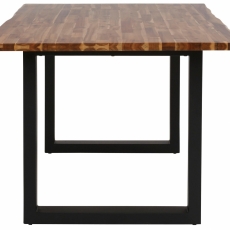 Jedálenský stôl Melina, 200 cm, masívny agát/čierna - 4