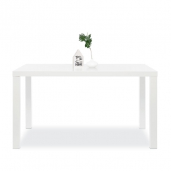Jedálenský stôl Priscilla, 140 cm, biela mat