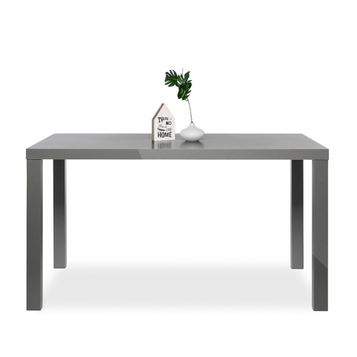 Jedálenský stôl Priscilla, 140 cm, sivá lesk - 1
