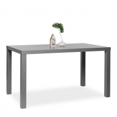 Jedálenský stôl Priscilla, 140 cm, sivá lesk - 2