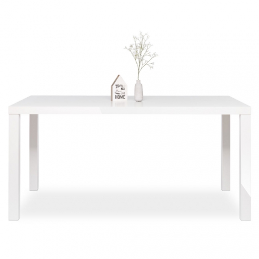 Jedálenský stôl Priscilla, 160 cm, biela lesk - 1