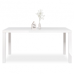 Jedálenský stôl Priscilla, 160 cm, biela mat