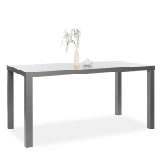 Jedálenský stôl Priscilla, 160 cm, sivá lesk - 3