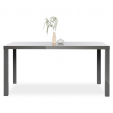 Jedálenský stôl Priscilla, 160 cm, sivá lesk - 1