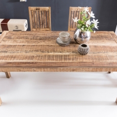 Jedálenský stôl Rustica, 120 cm, mangové drevo - 8
