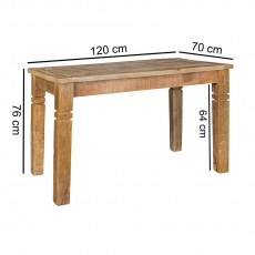 Jedálenský stôl Rustica, 120 cm, mangové drevo - 3