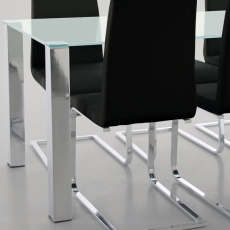 Výstavná vzorka Stôl so sklenenou doskou Canton 90 cm, pieskované sklo - 2