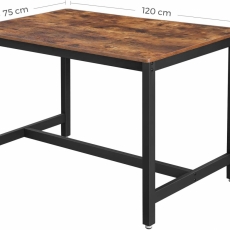 Jedálenský stôl Stella, 120 cm, hnedá/čierna - 6