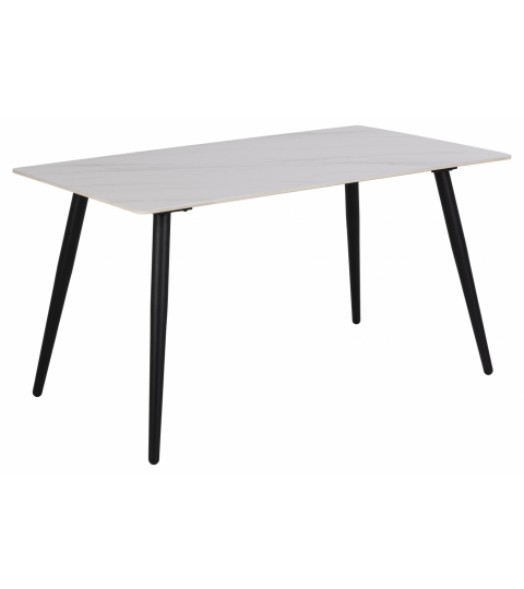 Jedálenský stôl Wicklow, 140 cm, biela / čierna