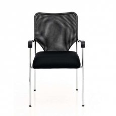 Jednacia stolička s podrúčkami Klement čierna - 1