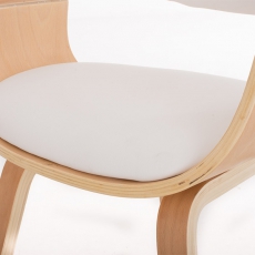 Konferenční židle dřevěná Kingdom (SET 2 ks), bílá - 5