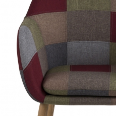 Konferenční / jídelní židle s područkami Milla, patchwork - 8